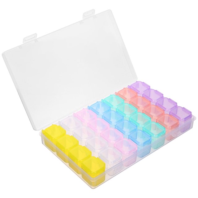SHOWERORO 1Pcs Plateau à Bijoux Compartimenté Matériau PP Coloré pour Femmes 17X4In