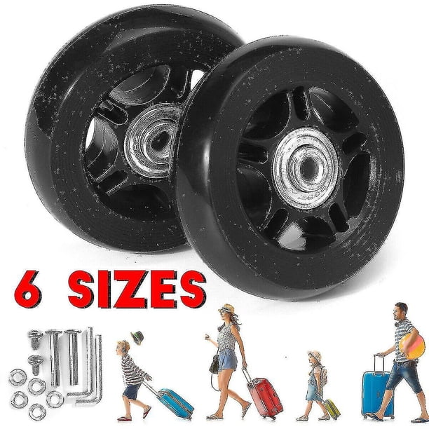 Kit de reparación de cojinetes de goma para ruedas universales con ruedas silenciosas para maletas con ruedas de 45 mm x 18 mm -bebetter
