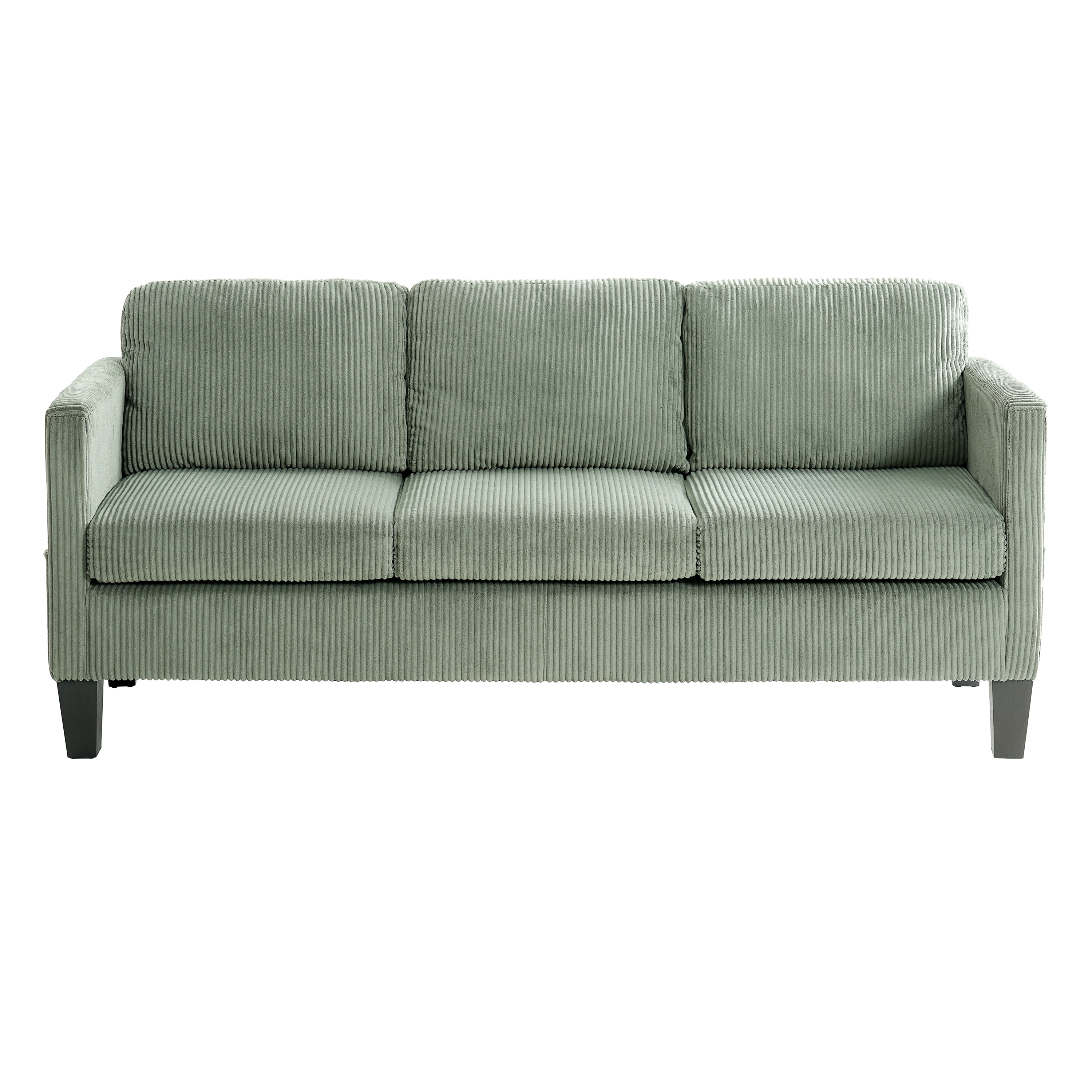Gewnee Modular Sectional Chaise Sofa,3-Seat L-Shaped Corduroy Upholstered Couch With Detachable Storage Ottoman,Modern Couch For Living Room,Apartment,Olive Green
