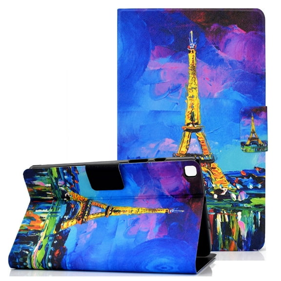 Allytech Folio Case Cover for Samsung Galaxy Tab A7 10.4" 2020 Released Model SM-T500 T505 T507, Slim Fit Shockproof Multi Angle Viewings Kickstand Feature Protective Cover, Eiffel Tower