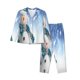 thumbnail image 1 of Balery Christmas Snowman In The Snow Conjunto de Pijama con Estampado para Mujer, Conjunto de Dos Piezas con Manga Larga, Ropa de Dormir Suave con Bolsillos, Pijamas Cómodos-Large, 1 of 7