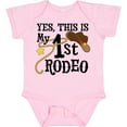 thumbnail image 3 of Inktastic Yes, This is My 1st Rodeo Cowboy Hat with Red Band, Lasso Boys or Girls Baby Bodysuit, 3 of 5