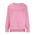 thumbnail image 5 of Fall Sweaters for Women Trendy Crewneck Sweater Batwing Long Sleeve Sweater Oversized Ribbed Knit Side Slit Pullover Top, 5 of 8