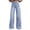 Sky Blue, variant on Spring Fall Essentials Casual Clothing Women's Yellow and White Stripes Flare Yoga Pants Summer Casual Pants for Women
