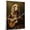 Afghan Hound, variant on Akita Cute Dog Guitar Stretched Canvas Size 8x12 – Retro Akita Dog Batter in Action With Guitar for Themed Living Room