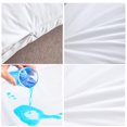 thumbnail image 4 of Protectores de almohada de lujo, 2 piezas, 50 x 70 cm, diseño inspirado en la alta densidad de hilos, fundas de almohada impermeables y transpirables (blanco), 4 of 5