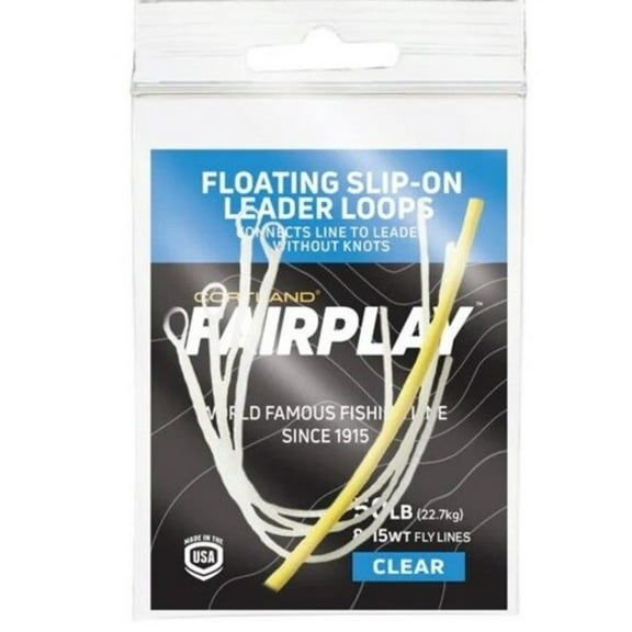 Cortland Slip-On Leader Loops For Fly-Lines 8-15wt 50LB - Clear - 601352