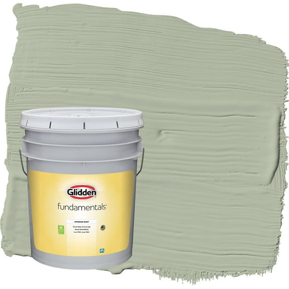 Glidden Fundamentals Light Sage / Green Eggshell Interior Paint, 5 Gallon