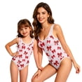 thumbnail image 6 of CCRFTGI Girls Swimsuits Size 7 Summer Cute Print Quick Dry High Cut Print Vacation Swimwear Girls One Piece Swimsuits Bathing Suit for Beach Hot Pink 9-10 Years, 6 of 7