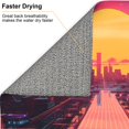 thumbnail image 4 of Dish Drying Mat, Neon Sunset Cyberpunk Cityscape Highly Absorbent Drying Matt Kitchen Counter, Dish Mat Drying Pad Dishes Drainer Mats for Kitchen Counter or Sink, 16 x 18 inch, 4 of 6