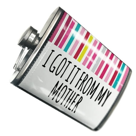 

NEONBLOND Flask I Got It From My Mother Mother s Day Colorful Stripes