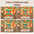 thumbnail image 7 of Design&I 6'x9' Washable Area Rug Orange Funky Bold Asymmetric Composition Vivid Decorative Classroom for Dining Room, Under Table, Office, Snag-Free, 7 of 7