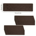 thumbnail image 3 of 10-Pack Non-Slip Stair Treads | 21.6"x7.4" Indoor Carpet Runners | Self-Adhesive & Washable | Dark Gray/Brown Polyester | Pet & Kid Safe | 55x19cm Each, 3 of 7