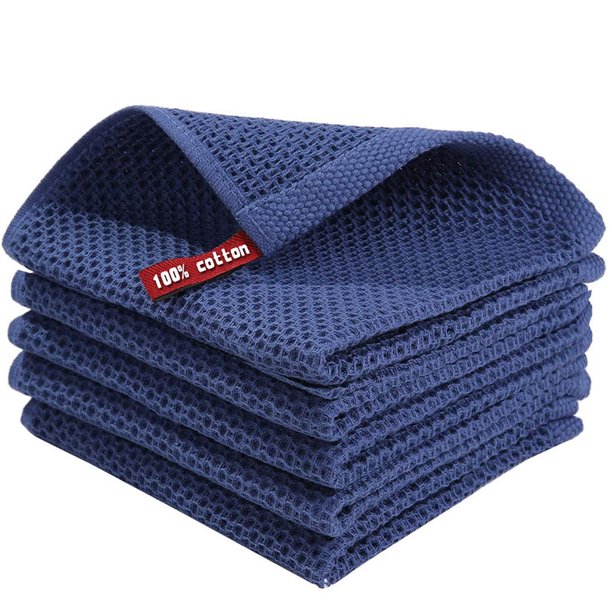 Toalla de algodón absorbente suave, Trapos de platos de cocina, panal de abeja, toalla de lavado de cara transpirable, paño de limpieza del hogar