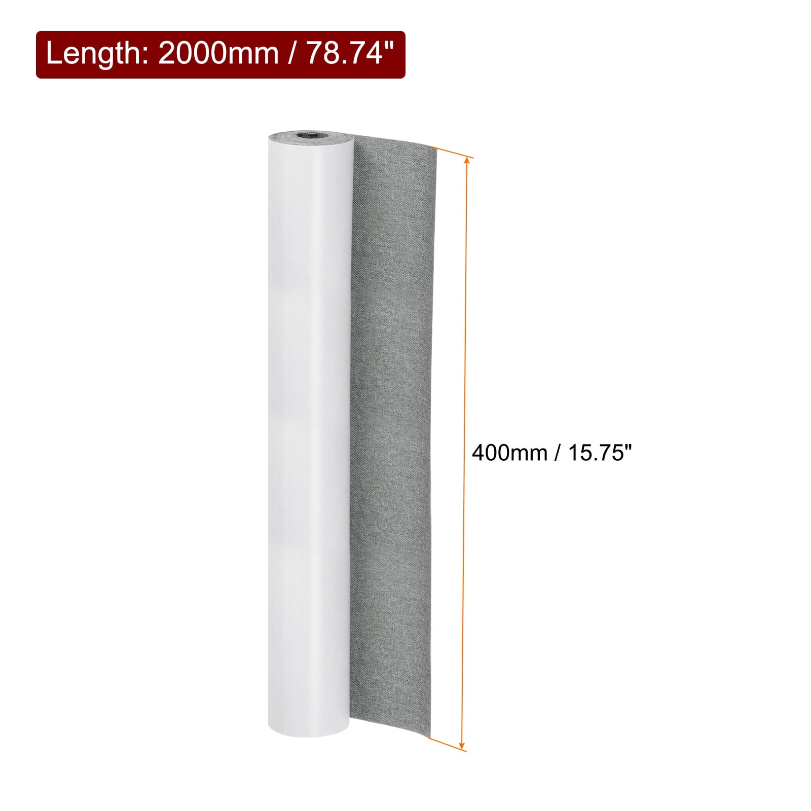 Uxcell Linen Repair Patches Self-Adhesive Fine Linen Couch Fabric Patches Tape Can Be Used for Furniture Dark Grey 15 3/4"x79"