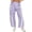 Purple, variant on Women's Baggy Wide Leg Pants Casual Drawstring Elastic Waisted Contrast Color Workout Y2K Track Pants
