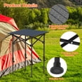 thumbnail image 4 of Moclever Folding Camping Table with Adjustable Height, Carbon Steel Roll-up Camping Table 20x21in Tabletop, Black, 4 of 13