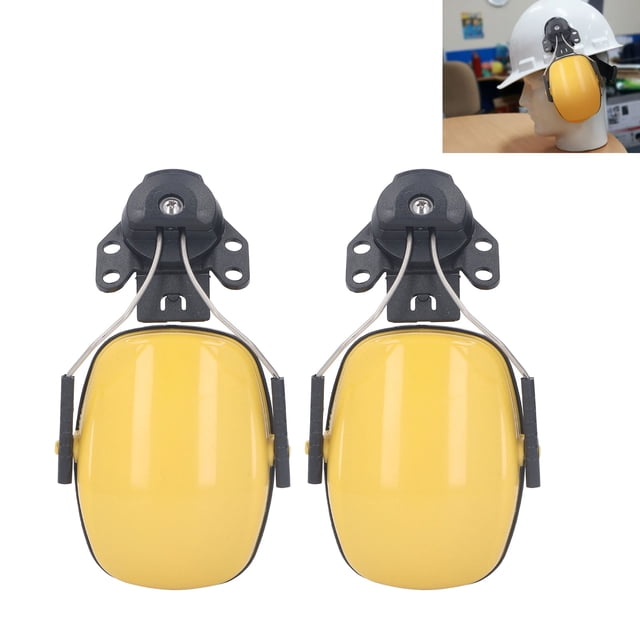 Helmet Ear Muff, Hard Hat Earmuff Simple Installation 1 Pair Great Protecting for Construction Site