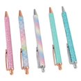 thumbnail image 2 of Ballpoint Pens Waterproof Ink Easy Carry Plastic Press Type Clip Design Writing Ballpoint Pens Set of 5pcs, 2 of 5