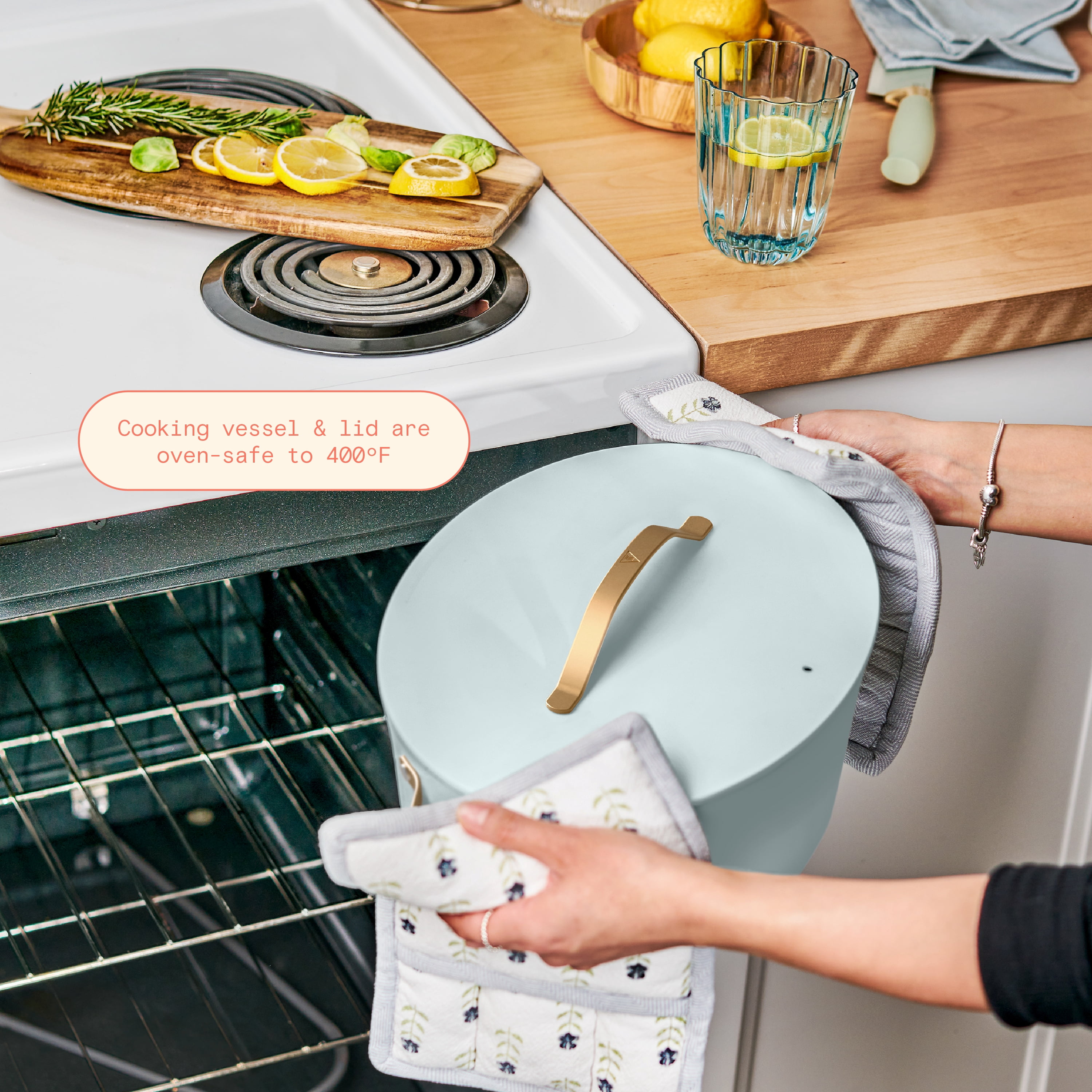 Beautiful 10-in-1, 6 Qt Electric Multi-Cooker with 7 Preset Functions, Hydrangea by Drew Barrymore