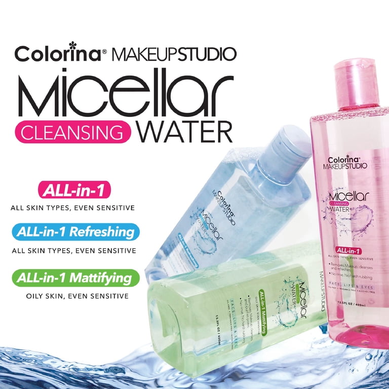 Colorina Makeup Studio Micellar Cleansing Water All in 1 B 13.5 fl