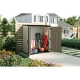 thumbnail image 4 of Suncast Extra-Large Vertical Storage Shed, All-Weather Outdoor Backyard Unit, Sand, 4 of 7
