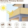 thumbnail image 2 of SUNNY GUARD 3'x10' Sand Balcony Privacy Screen Fence Apartments Railing Screen for Outdoor Patio Deck Backyard Porch, 2 of 5