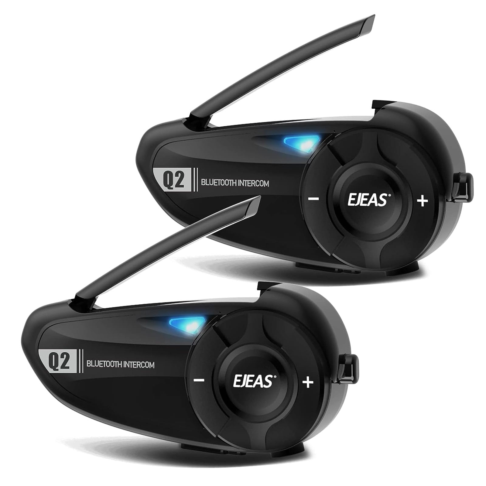 Pack 2 Intercomunicadores Y Manos Libres Bluetooth Radio Fm Ejeas Q2