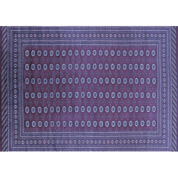Ahgly Company Indoor Rectangle Oriental Blue Industrial Area Rugs, 5' x 7'