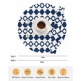 thumbnail image 6 of 13 Inch Round Placemats Set of 4, Bohemia Non Slip Heat Insulation PP Table Mats, Minimalist Geometric Pattern Abstract Dark Blue Washable Place Mats for Kitchen Dining Party Table Decor, 6 of 7