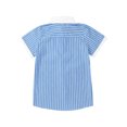 thumbnail image 2 of Doomiva Kids Boys Lapel Collar Dress Shirt Tops Short Sleeve Oxford Button Down School Uniform Shirt Blue 11-12, 2 of 6