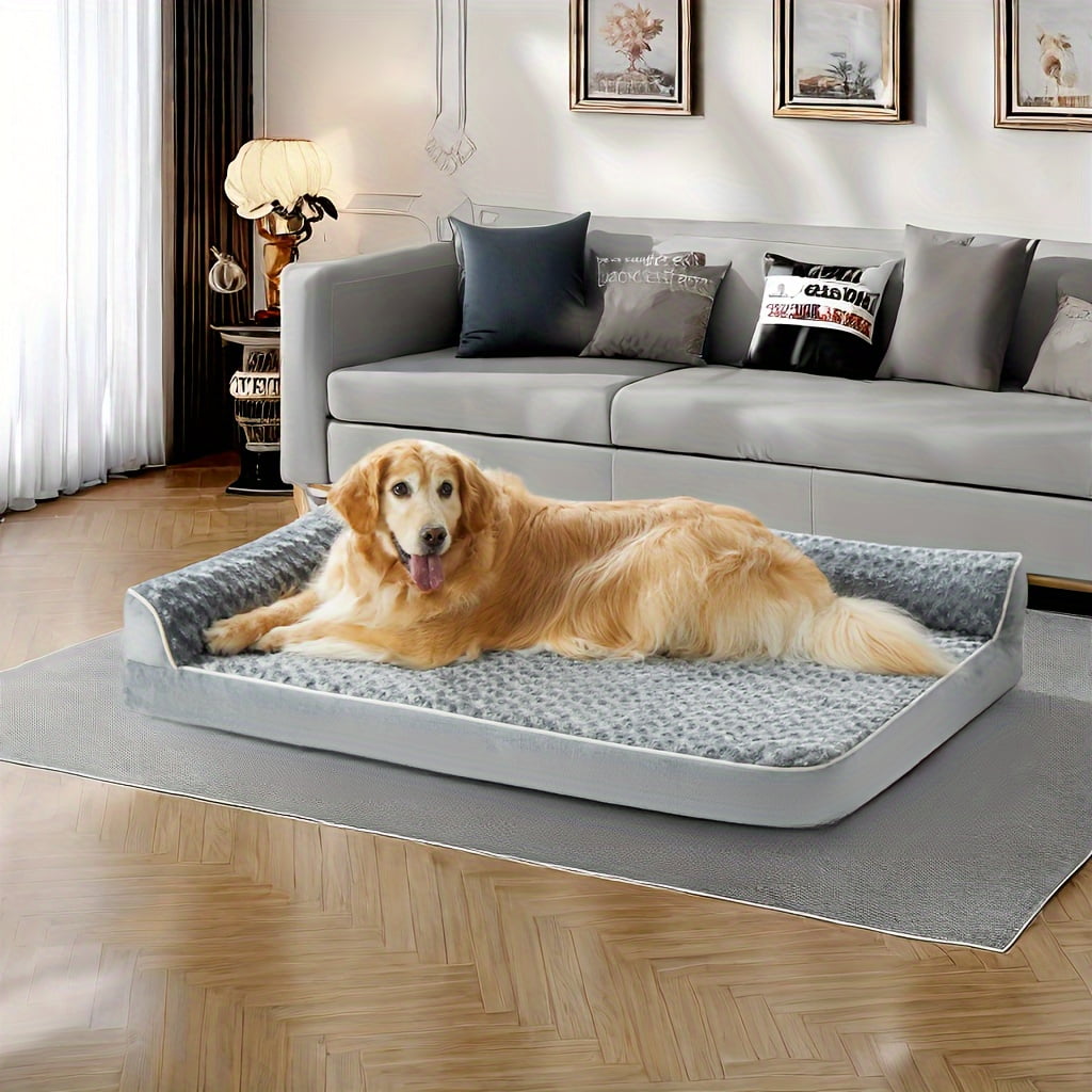 BlissHaven Orthopedic Dog Bed for Large Dogs, Waterproof Sofa Bed with Removable Washable Cover, Waterproof Lining, Nonskid Bottom, 36" x 27"