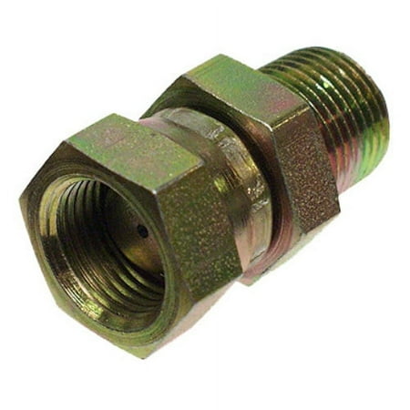 Apache 39004380 Straight Hydraulic Adapter, 1/2"MP x 1/2"FPX, 1-1/6" Restricted
