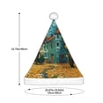 thumbnail image 3 of Balery Impressionist Village Sky Pattern Santa Hat Christmas Hat Funny Christmas Hat Christmas Knitted Beanie Hat For Men Women Adult, 3 of 6