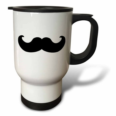 

Black mustache on white - Ironic hipster moustache - Humorous - Fun - Whimsical - Silly - Funny 14oz Stainless Steel Travel Mug tm-58329-1