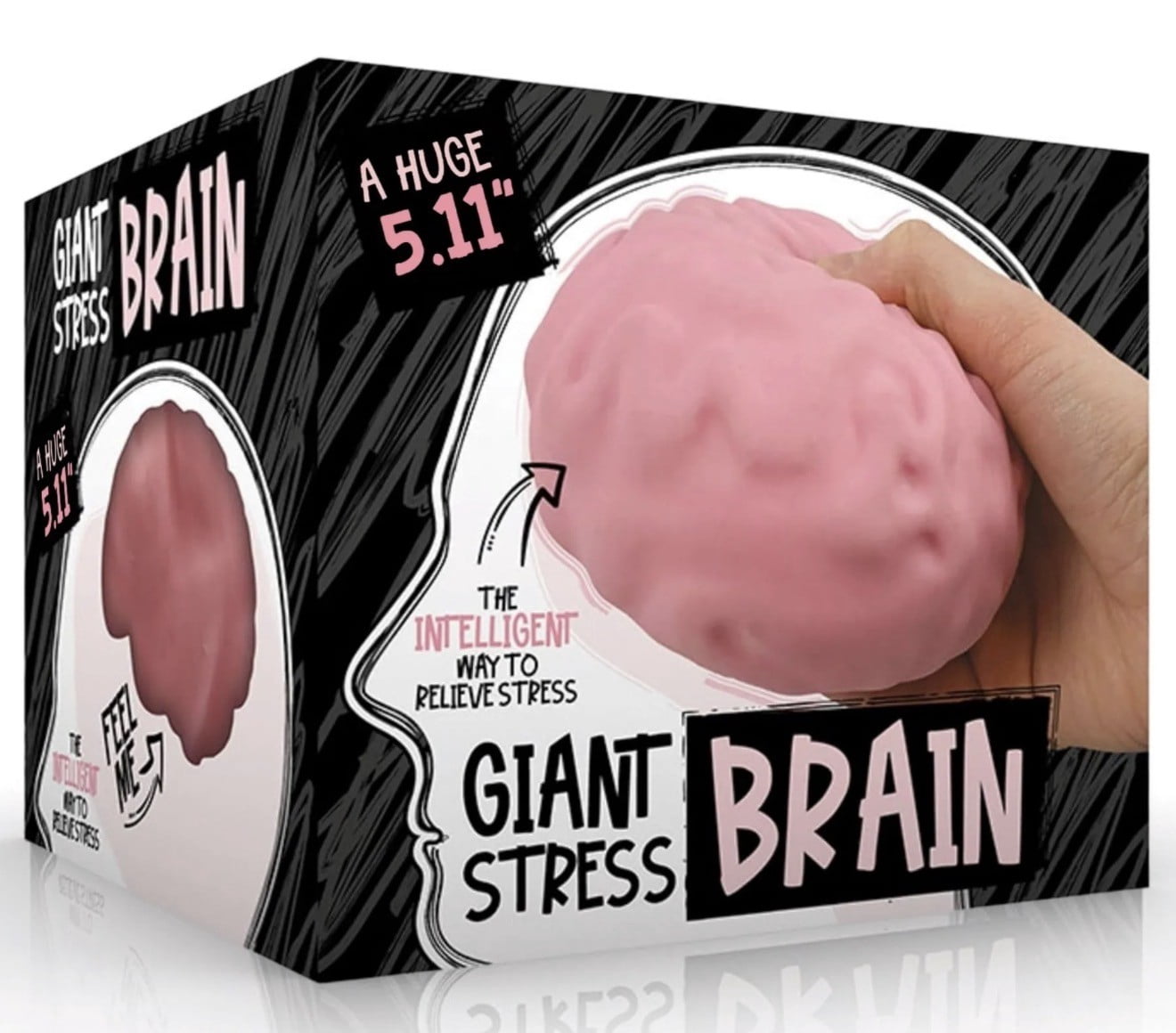 giant 5.11" stress brain, stress reliever , sensory squish ball