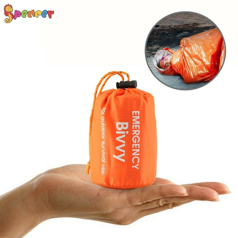 Emergency Sleeping Bag Survival Bag 2 Pack | Survival Sleeping Bag  Emergency Sleeping Bags Emergency Bivy Sack | Portable Emergency Blanket  Survival