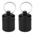thumbnail image 2 of 2 Pcs Pill Container Oxidation Coloring Black Aluminum Alloy Pill Box Storage Container, 2 of 3