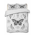 thumbnail image 2 of Quilts King Size, Black Butterfly Soft Comforter Bedding Set for Bed, Vintage Boho Spring Floral Botancial Lightweight Quilted Bedspread with Pillow Cover(2 Pieces) for All Season, 96x106 Inch, 2 of 6