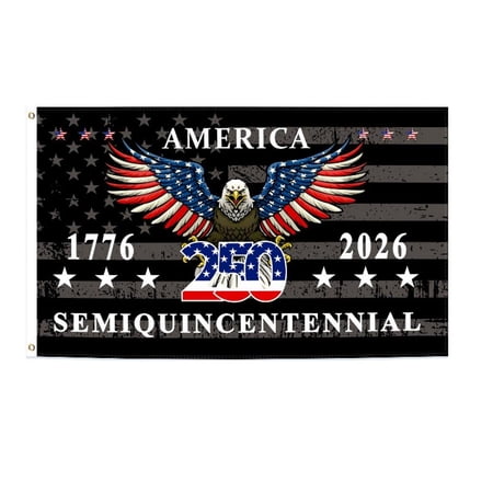 U.S. 250th Anniversary Flag 1776-2026 – Commemorative Polyester Banner for Indoor & Outdoor Display, 90x150cm (35x59 Inch)