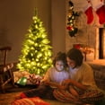 thumbnail image 3 of Costway Medio árbol de Navidad artificial de PVC preiluminado de 150 cm 250 luces LED, 3 of 4