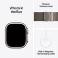 thumbnail image 3 of Apple Watch Ultra 4 GPS + Cellular 49mm Natural Titanium Case with Natural Titanium Milanese Loop - S, 3 of 7