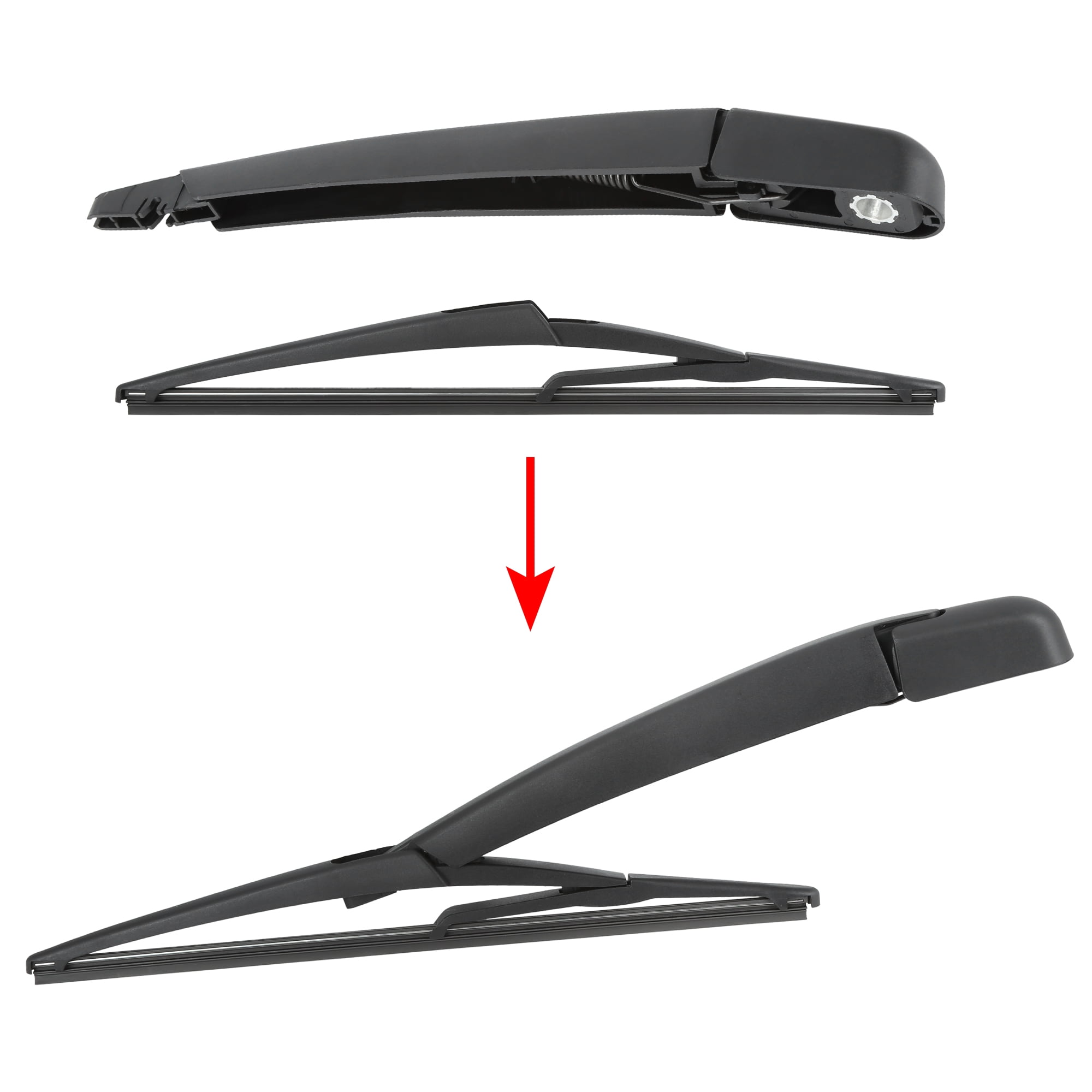 Unique Bargains 12" Durable Rear Windshield Wiper Blade Arm Set for Nissan Juke 2010-2020