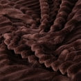 thumbnail image 5 of Ultra Soft Fuzzy Plush Toddler Bed Blanket, Warm and Lightweight Fleece Stripes Crib Throw Blanket, 30" x 40", Brown, 5 of 5