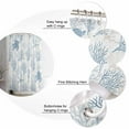 thumbnail image 6 of Blue Grey Coastal Bathroom Curtain 96 Inch Shower Curtain with Hooks, Sea Turtle Nautical Coral Summer Beach Waterproof Polyester Bath Curtain Washable Bathtub Curtain 72''x 96'', 6 of 6