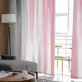 thumbnail image 4 of ERUNPONLY Pink Gray Sheer Curtains 63 Inch Length 2 Panels Set, Contemporary Abstract Gradient Aesthetic Voile Window Treatment Curtains Sheers Drapes for Bedroom/Living Room/Kitchen 52x"63"x2, 4 of 7