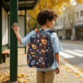 thumbnail image 6 of Football Helmet Black Pattern 17" School Backpacks for Teens,Waterproof Oxford Fabric,S-Shape Padded Straps for School,Travel,Hiking,Camping, 6 of 6
