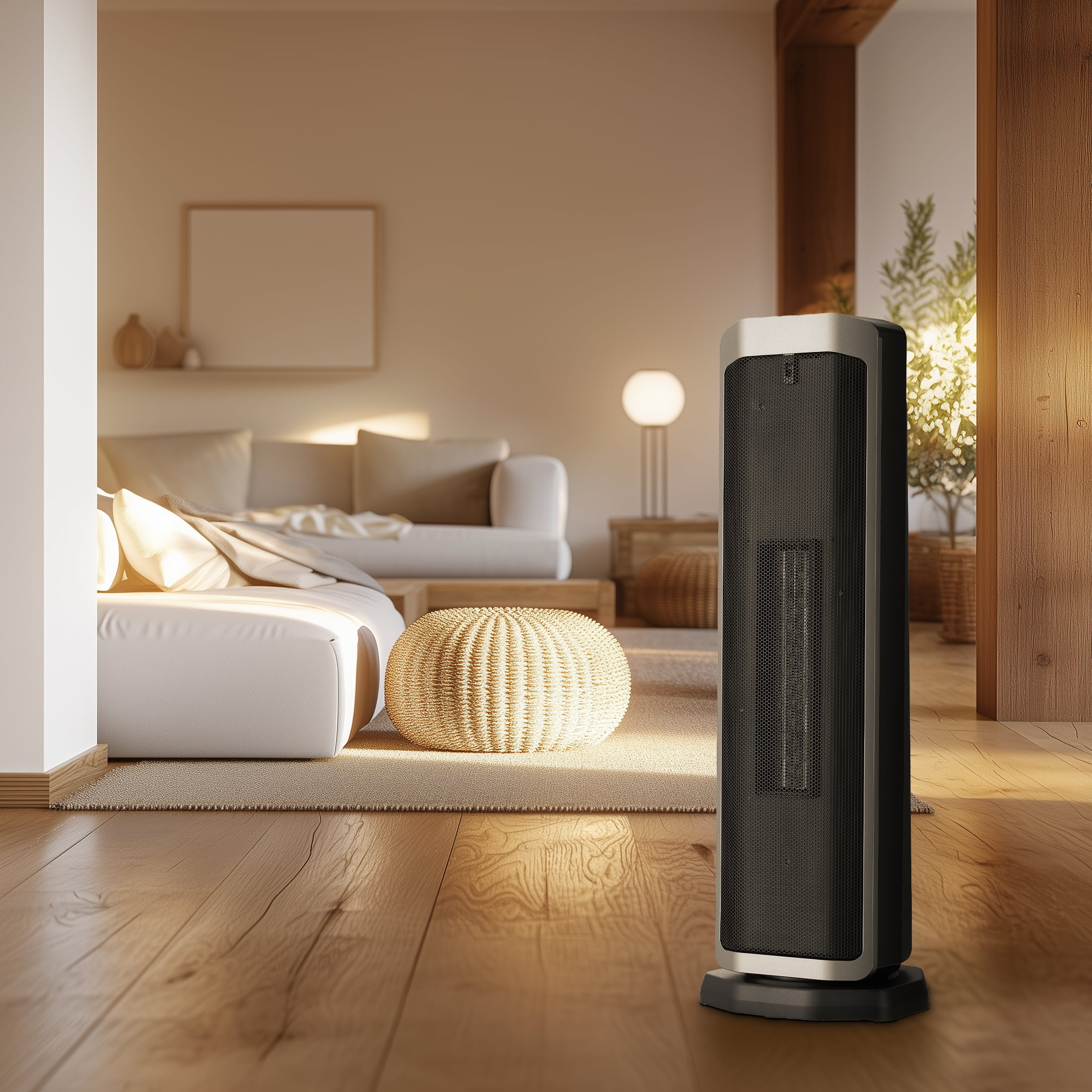 Better Homes Gardens 23 Electric Ceramic Tower Heater LED Display Remote Storage Walmart