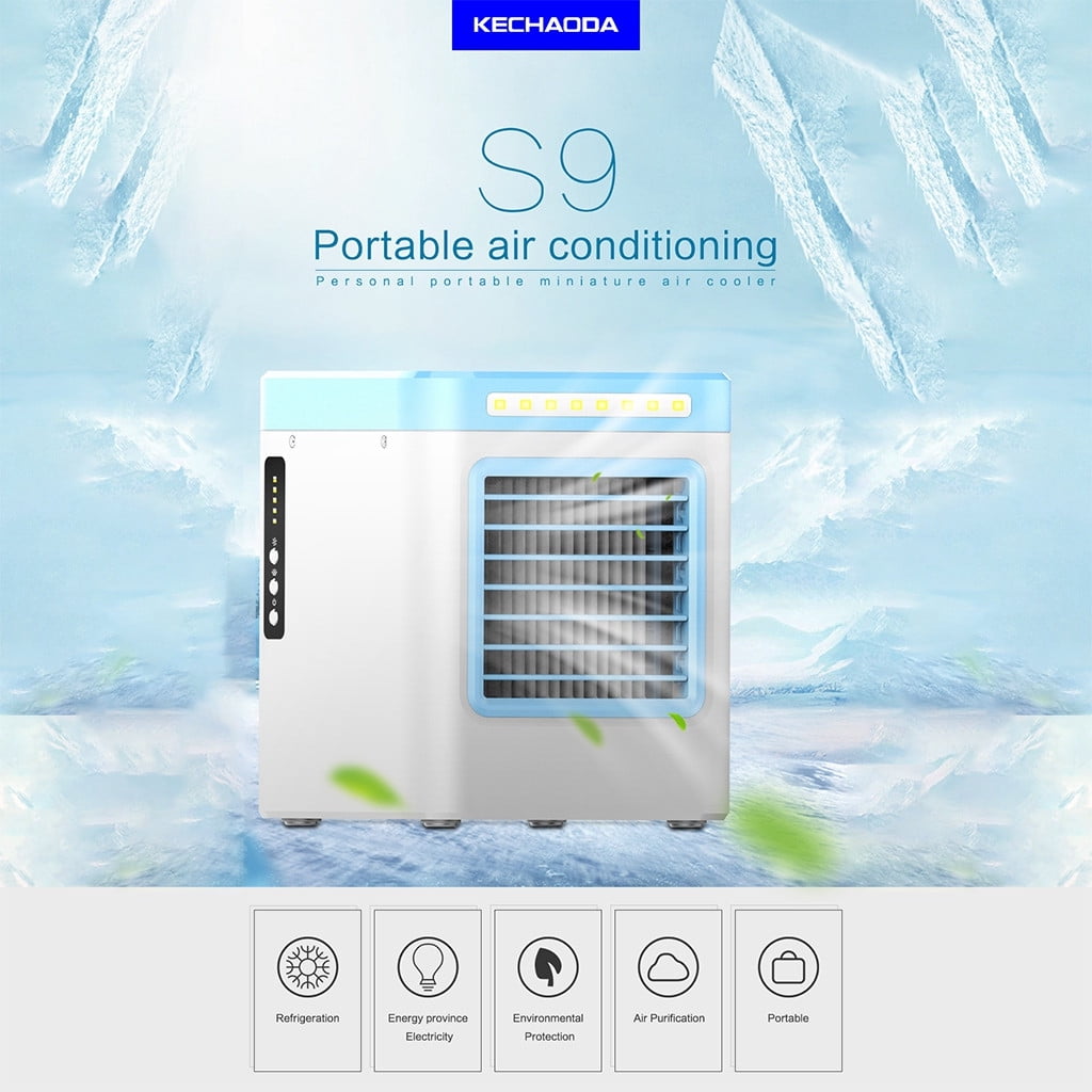 [Freedomgo] New Charging S9 Mini Portable Air Conditioning Fan Home Refrigerator Cooler EU