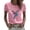 Pink, variant on JULMCOMO Breast Cancer Shirts for Women Crew Neck Pink Ribbon Hummingbird Print Breast Cancer Awareness Casual Tshirts Comfy Soft Graphic Tees Hot Pink S